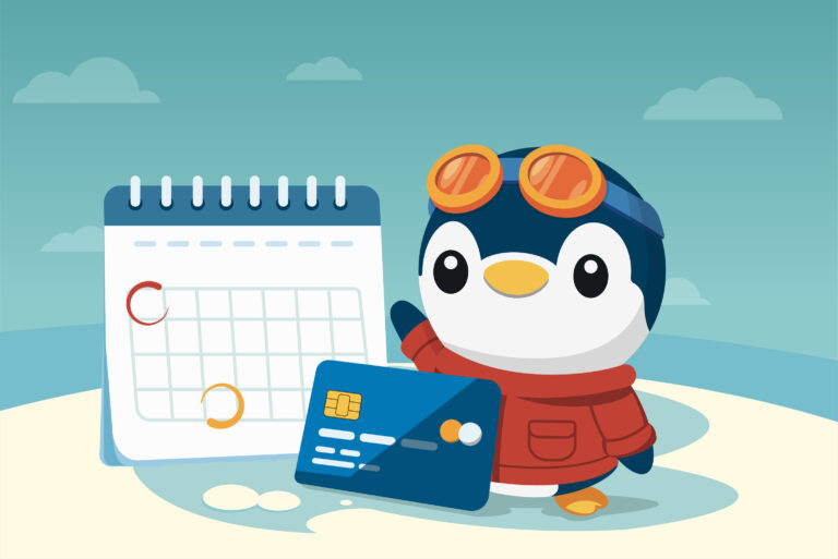 Pin explicando la fecha de corte y fecha de pago de una tarjeta de crédito con calendario ilustrado